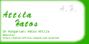 attila hatos business card